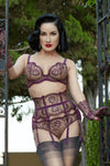 Dita Von Teese Evelina Unlined Bra Aubergine