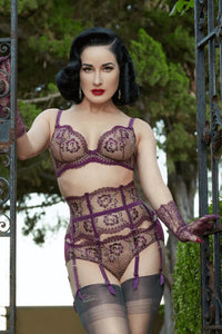 Dita Von Teese Evelina Unlined Bra Aubergine