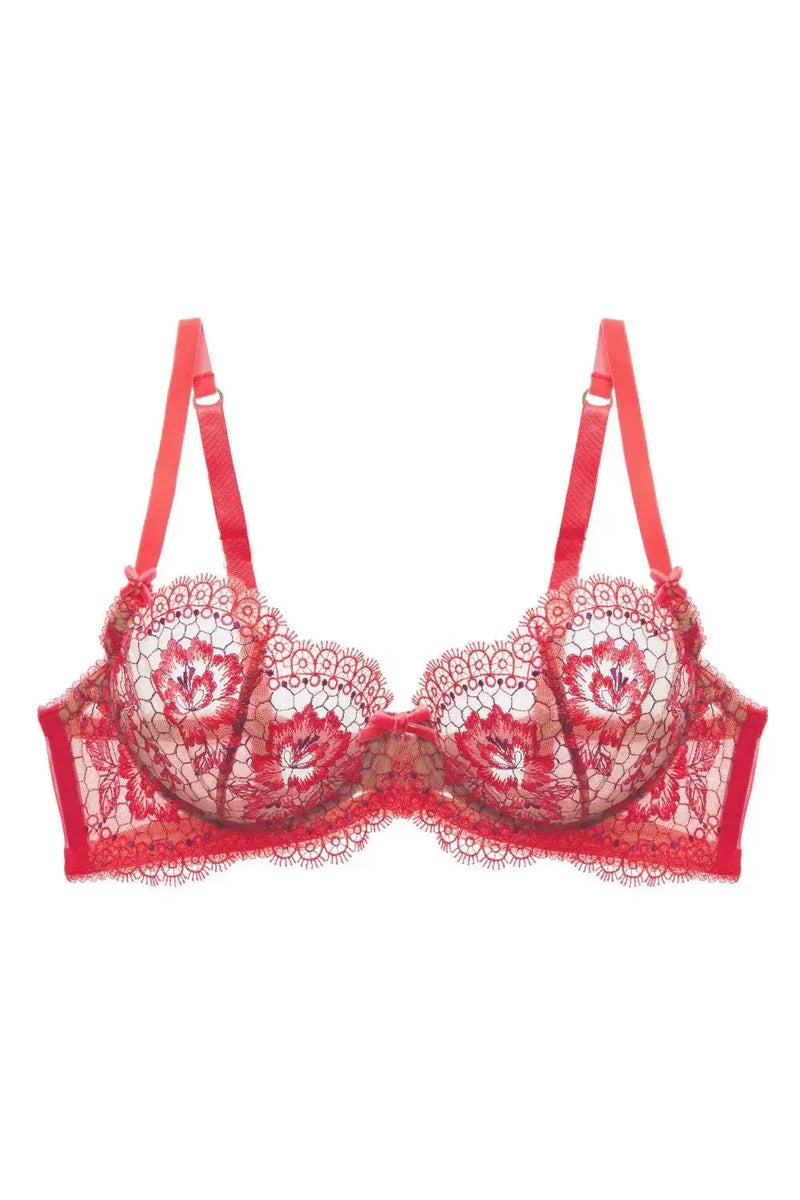 Dita Von Teese Evelina Unlined Bra Blood Orange