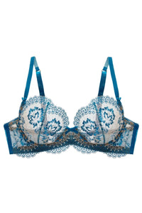 Dita Von Teese Evelina Unlined Bra Ocean Blue