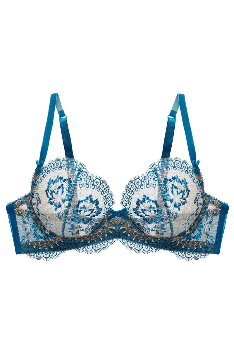 Dita Von Teese Evelina Unlined Bra Ocean Blue