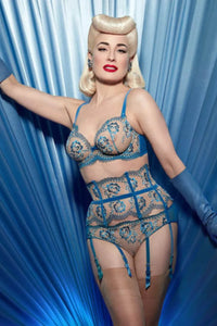 Dita Von Teese Evelina Unlined Bra Ocean Blue