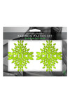 Fantasy Fashion Pasties Set: Neon Green Crystal Pasties