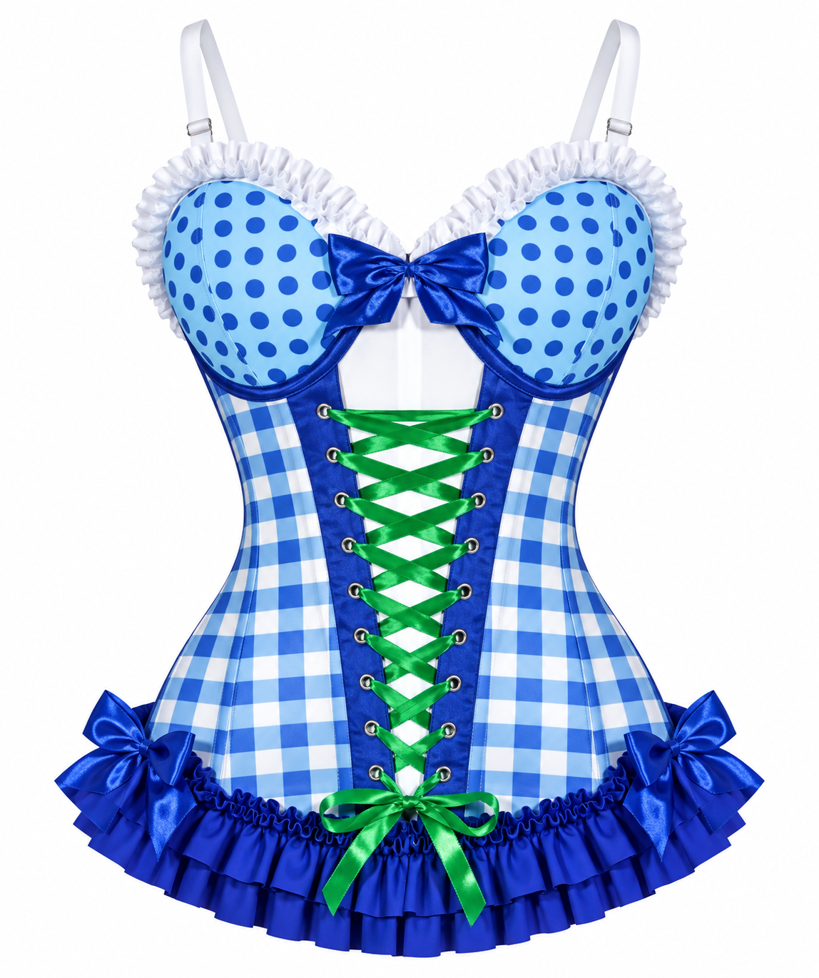 Lavish Blueberry Ruffle Sweetheart Bustier Corset