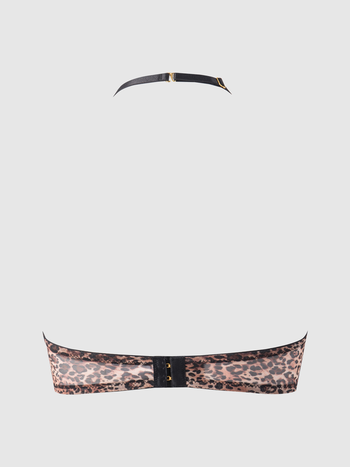 Felicia Leopard Mesh & Lace Bra, Garter & G-String Set