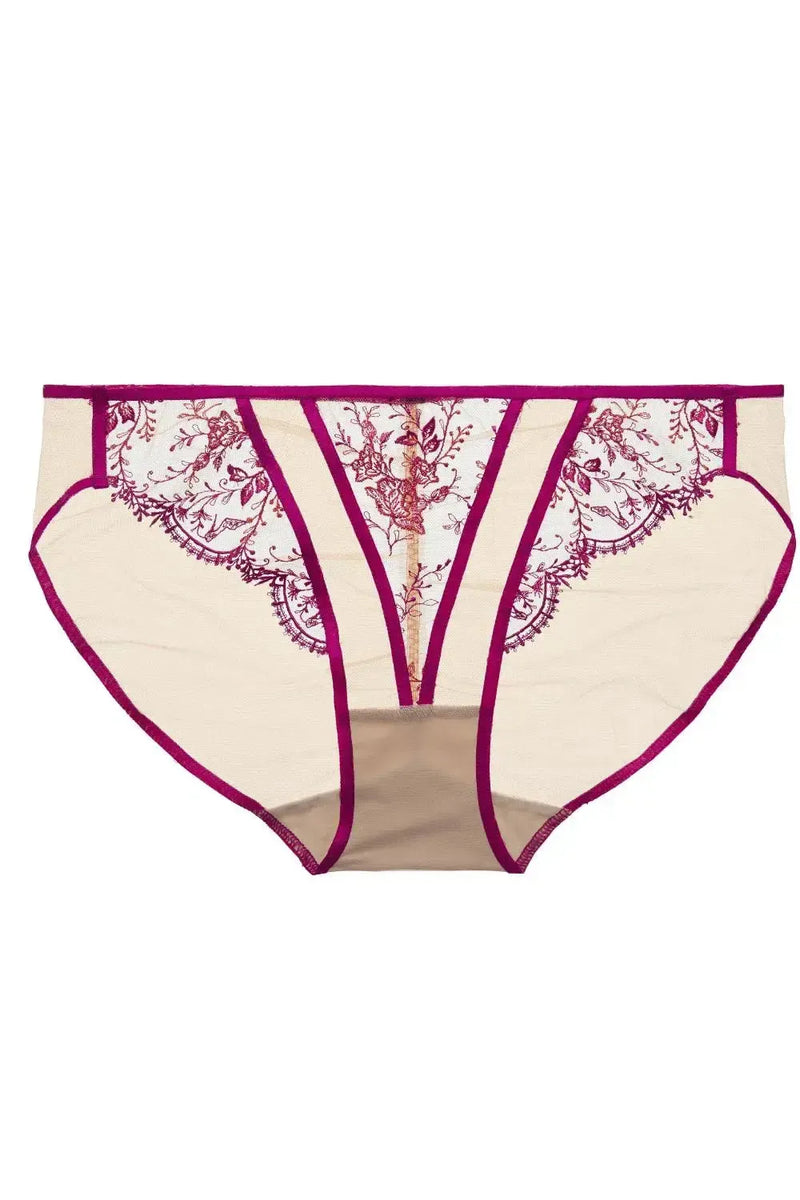 Dita Von Teese Femmoiselle Sheer Bikini Panty Pomegranate