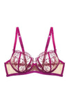 Dita Von Teese Femmoiselle Sheer Mesh Unlined Bra Pomegranate