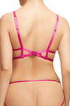 Dita Von Teese Femmoiselle Sheer Mesh Unlined Bra Pomegranate