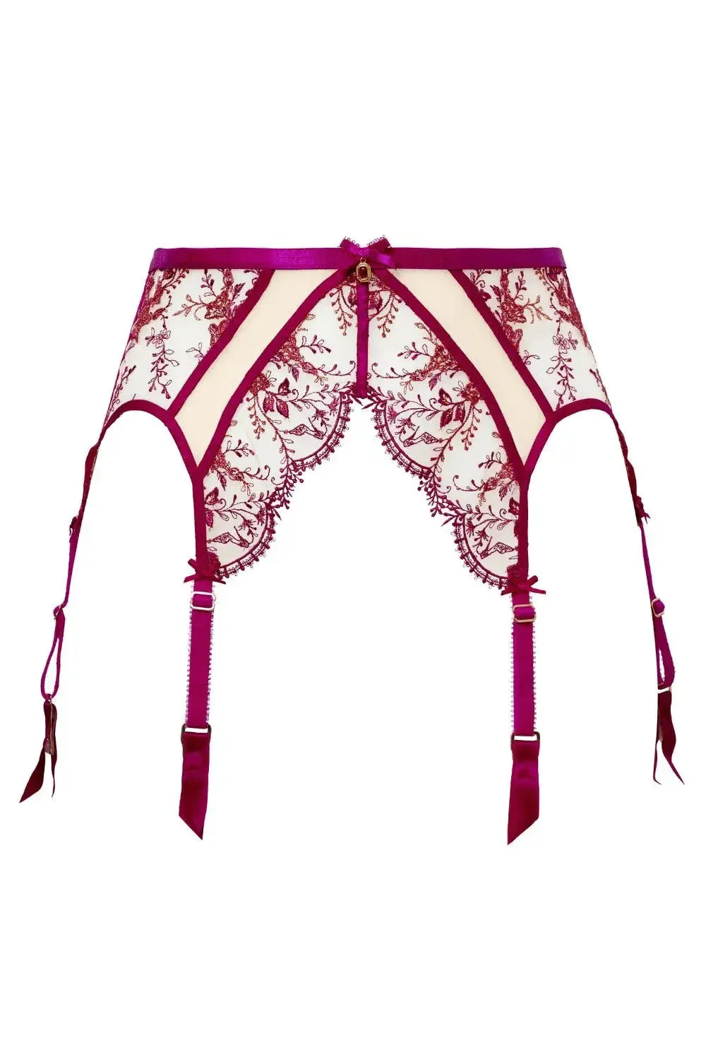 Dita Von Teese Femmoiselle Sheer Suspender Belt Pomegranate