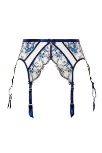 Dita Von Teese Femmoiselle Sheer Suspender Belt Queen's Blue