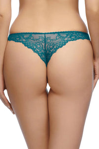 Dita Von Teese Fiamma Lace G-String Panty Corsaire Blue