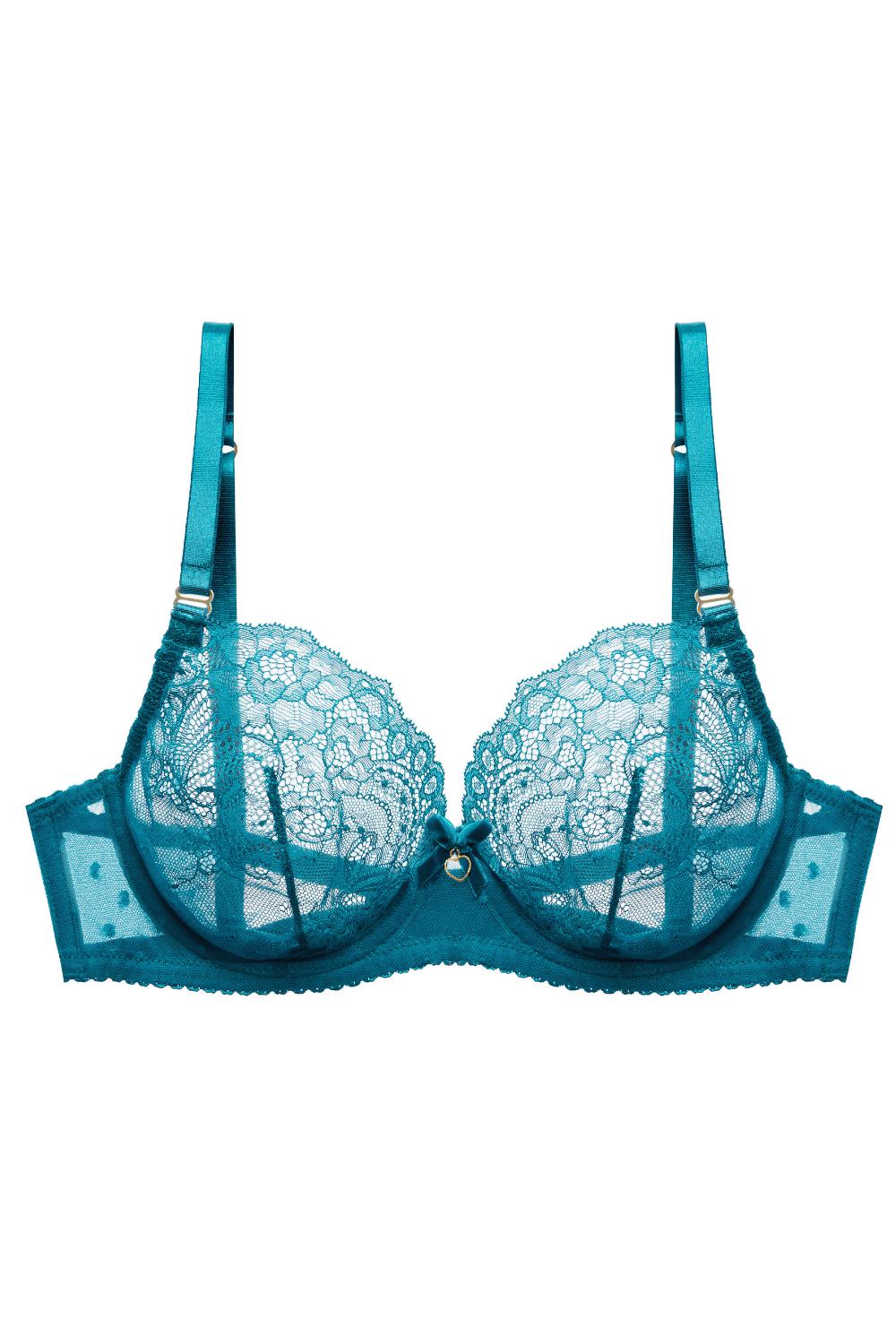 Dita Von Teese Fiamma Lace Unlined Bra Corsaire Blue