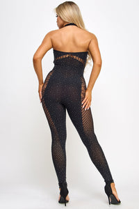 BeWicked Gemma Bodystocking Rhinestone Sparkle