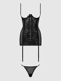 House of Desire Gia Lace Chemise & G-String Set