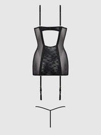House of Desire Gia Lace Chemise & G-String Set