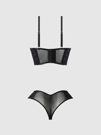 House of Desire Gia Lace Open Cup Bra & Panty Set