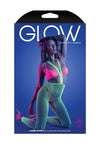 Fantasy Glow Black Light Come Alive 3 Piece Suspender Stockings Set