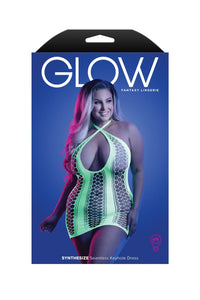 Fantasy Glow Queen Synthesize Keyhole Body Dress Neon Green
