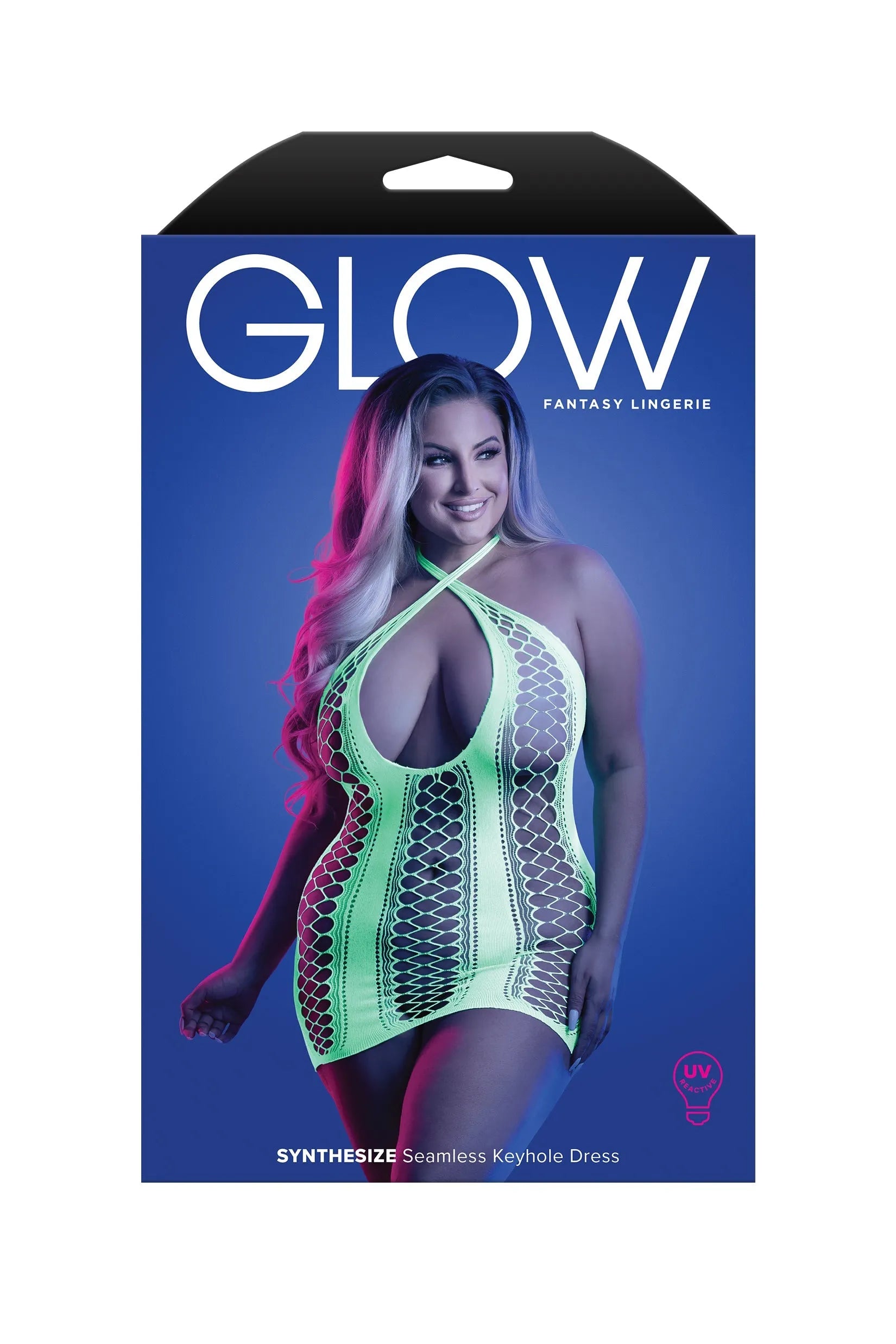 Fantasy Glow Queen Synthesize Keyhole Body Dress Neon Green