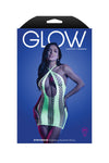 Fantasy Glow Synthesize Keyhole Body Dress Neon Green