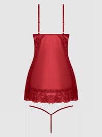 House of Desire Harlow Lace & Mesh Babydoll & G-String Set
