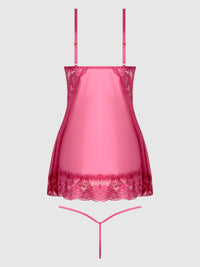 House of Desire Harlow Lace & Mesh Babydoll & G-String Set
