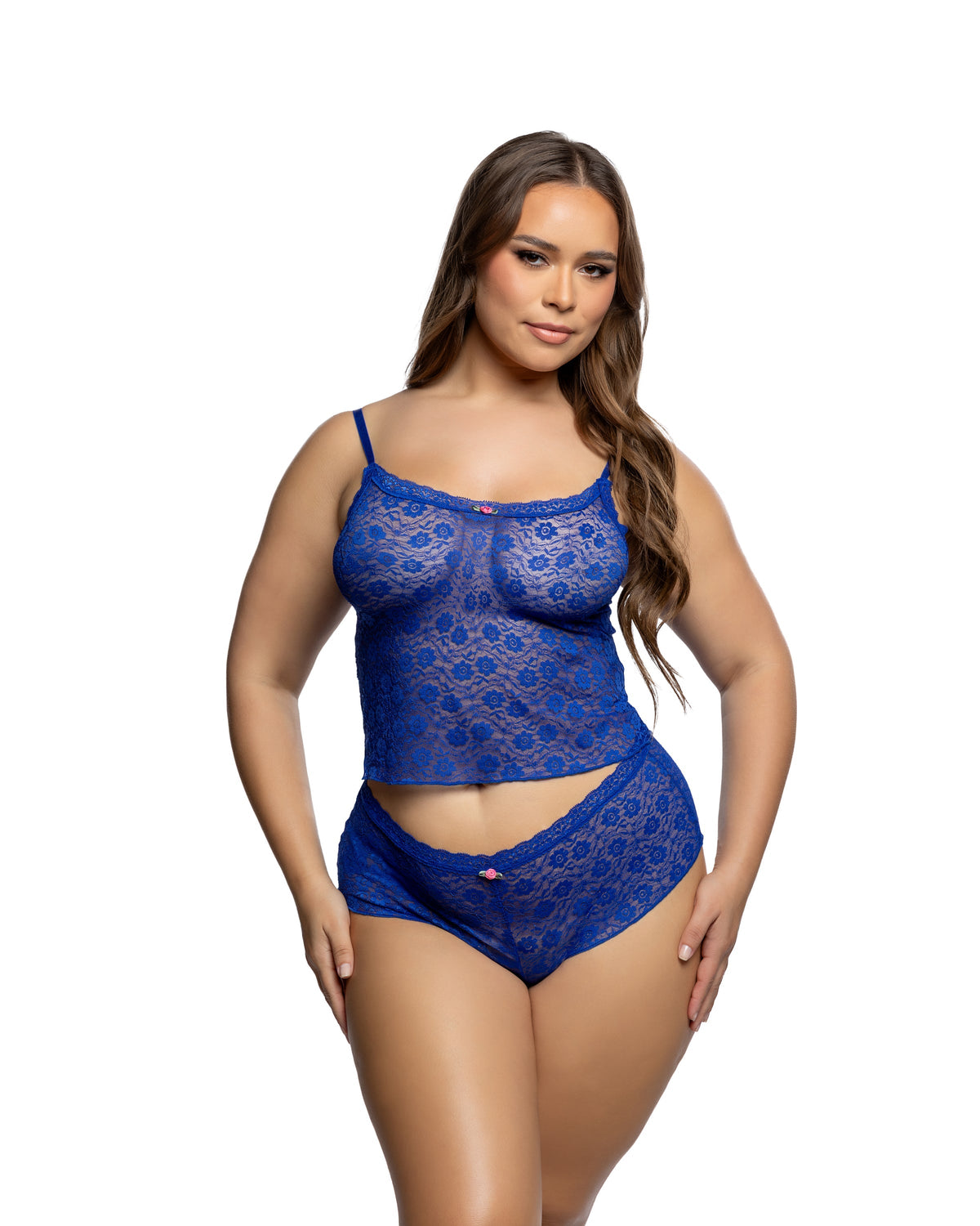 Infinite Lace Cami Set Blue