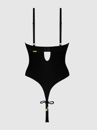 House of Desire Iryna Silky Micro & Rope Crotchless Teddy