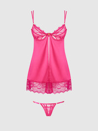 House of Desire Issadora Lace Openable Babydoll & G-String Set