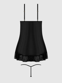 House of Desire Kiki Lace Babydoll Set Black