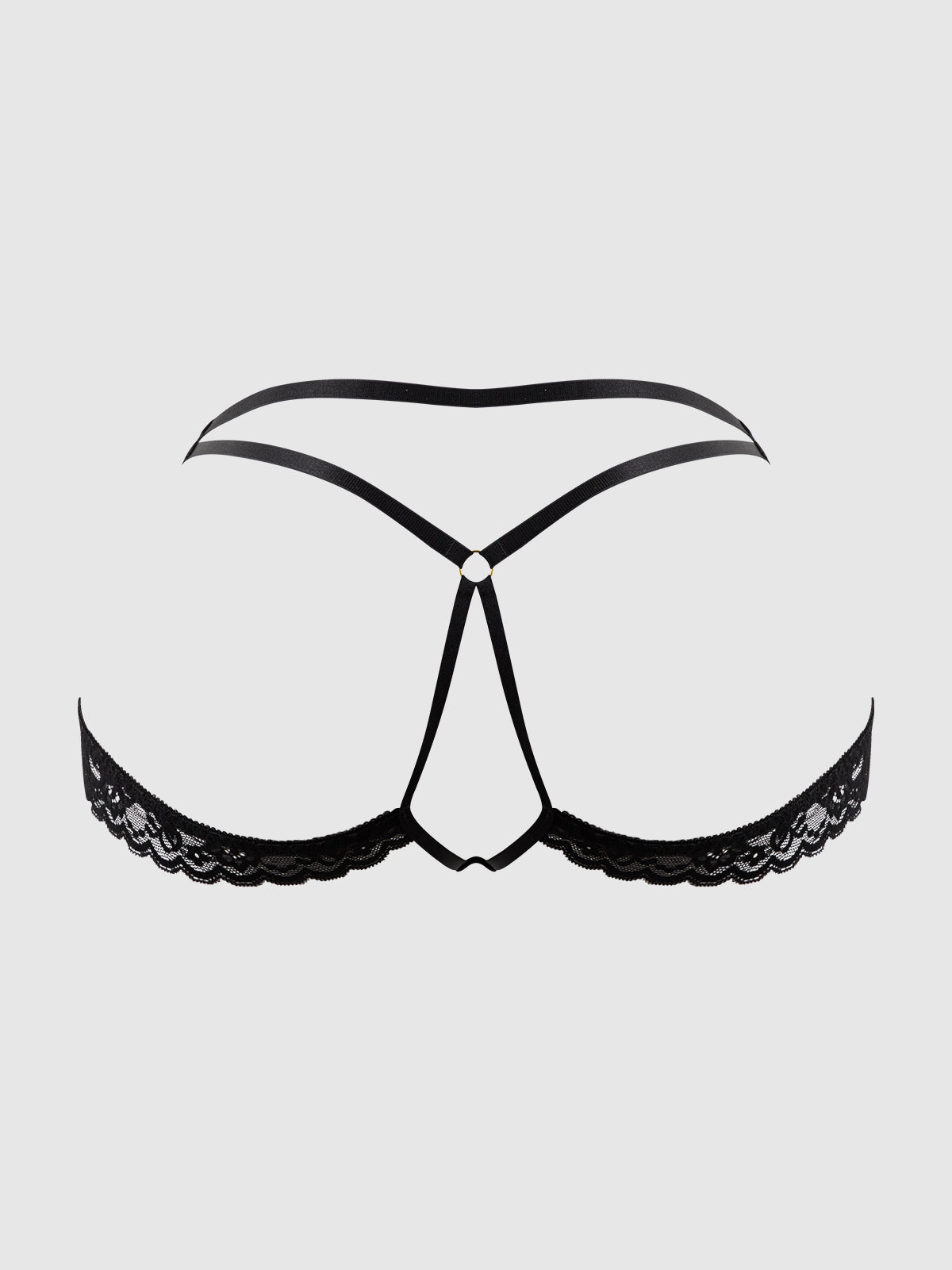 Kiki Strappy & Backless Lace Tanga Black