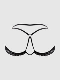 Kiki Strappy & Backless Lace Tanga Black