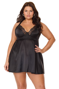 Coquette Kissed by Satin Babydoll Set