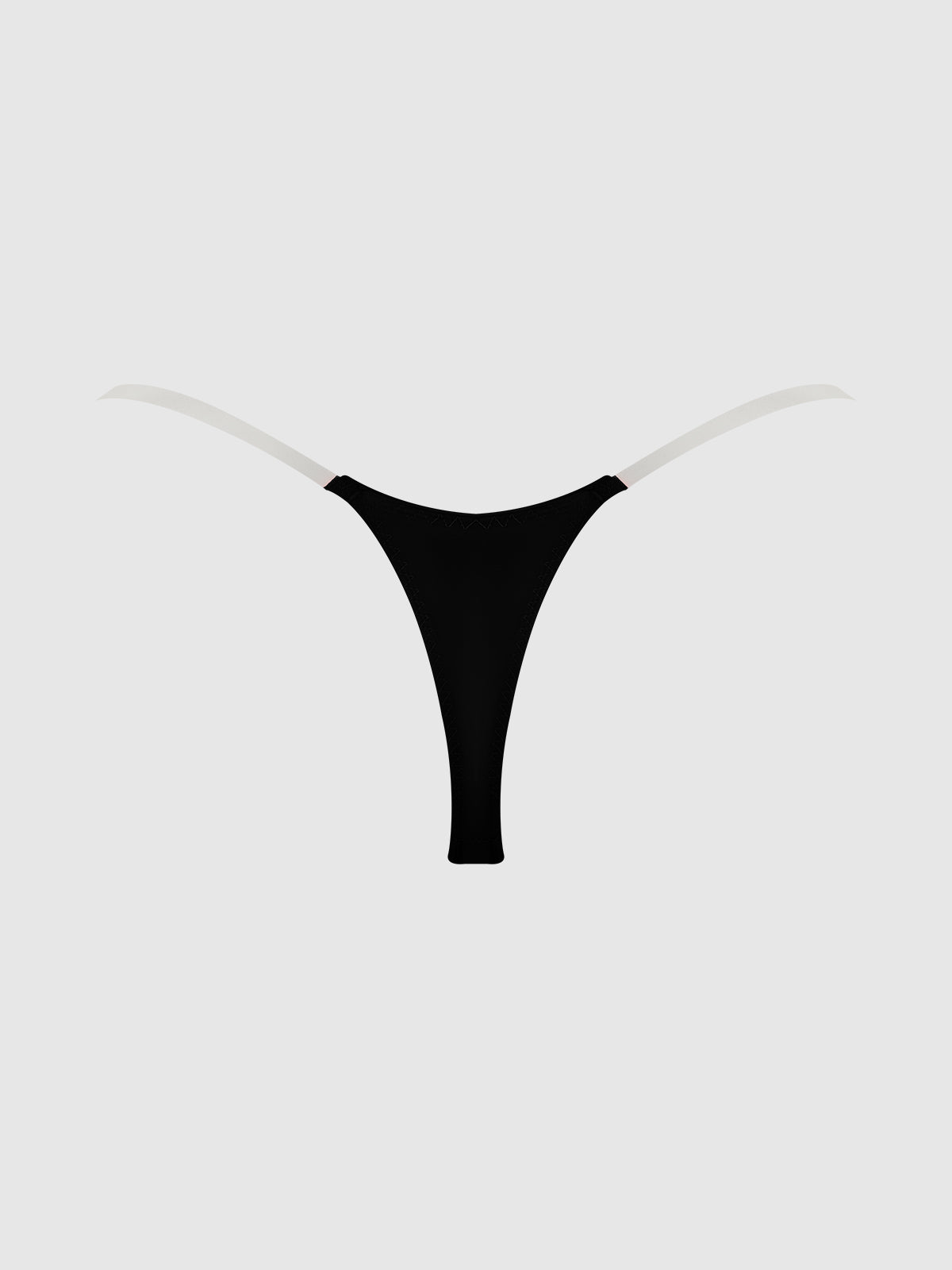 Krystal Clear Side Slider Thong Black