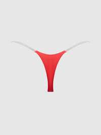 House of Desire Krystal Clear Strap Thong Coral Orange