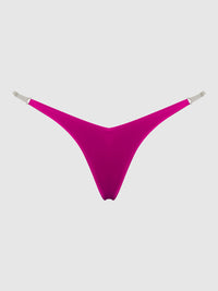 House of Desire Krystal Clear Strap Thong Fuchsia Pink