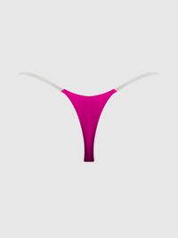 House of Desire Krystal Clear Strap Thong Fuchsia Pink
