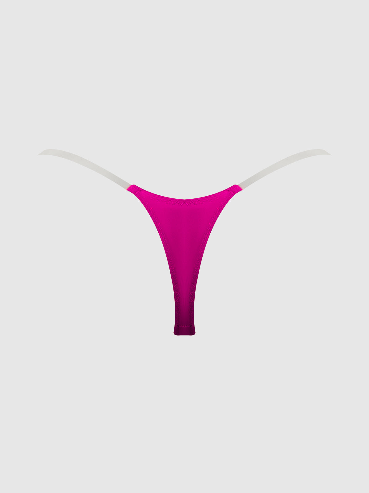 House of Desire Krystal Clear Strap Thong Fuchsia Pink