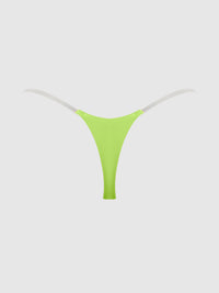 House of Desire Krystal Clear Strap Thong Lime