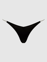 House of Desire Krystal Rhinestone Side G-String Black