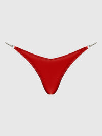 House of Desire Krystal Rhinestone Side G-String Red
