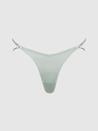 House of Desire Krystal Rhinestone & Slider Thong Aqua