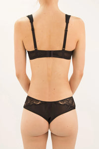 Lauren Cutout Thong Panty in exquisite black lace, featuring a luxurious, sexy design.