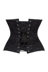 Lavish Black Lace Underbust Corset Waist Cincher Busk Closure