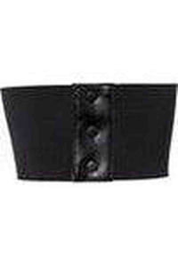 Lavish Black w/Black Lace Overlay Corset Belt Cincher