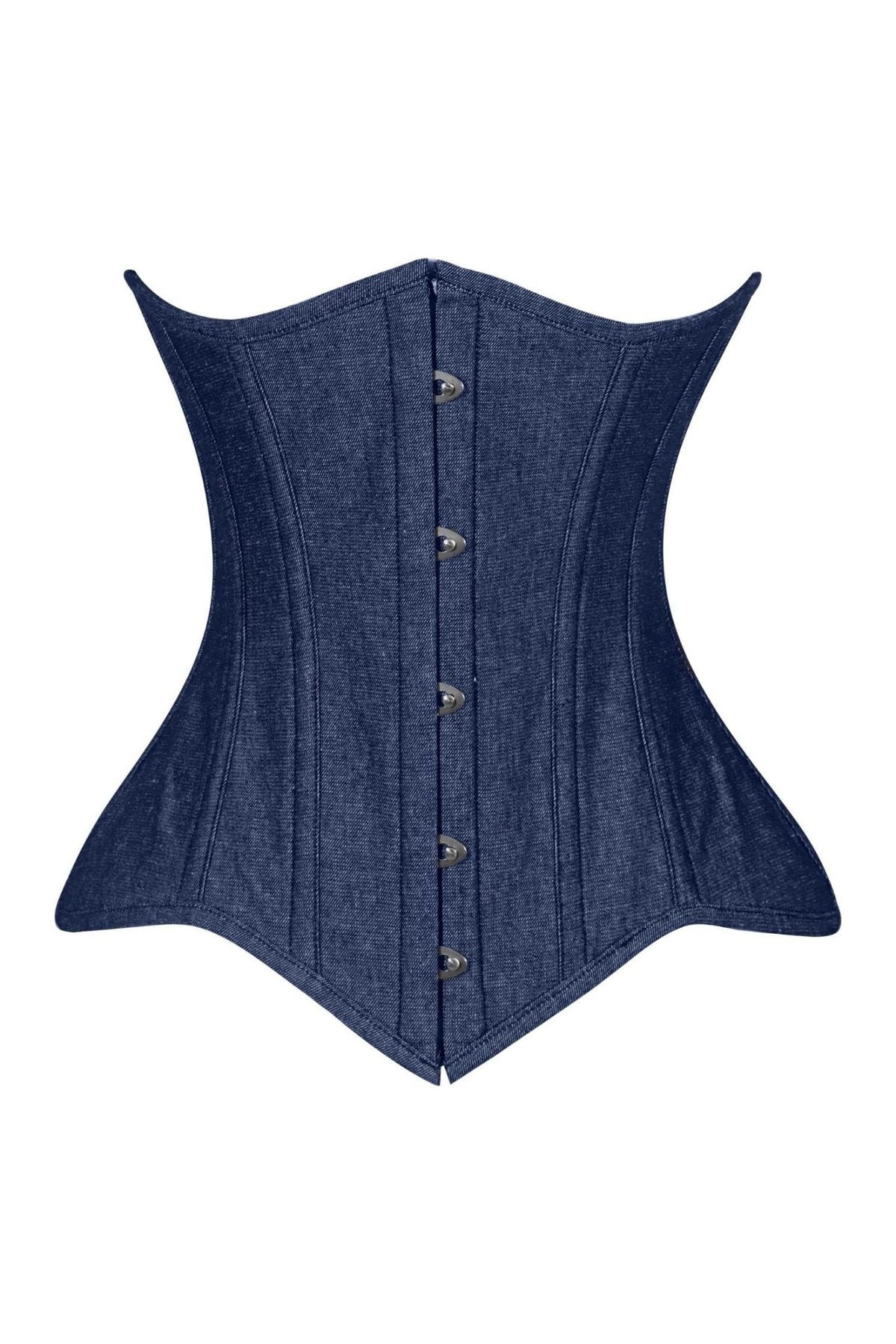 Lavish Dark Denim Underbust Waist Cincher Corset Top
