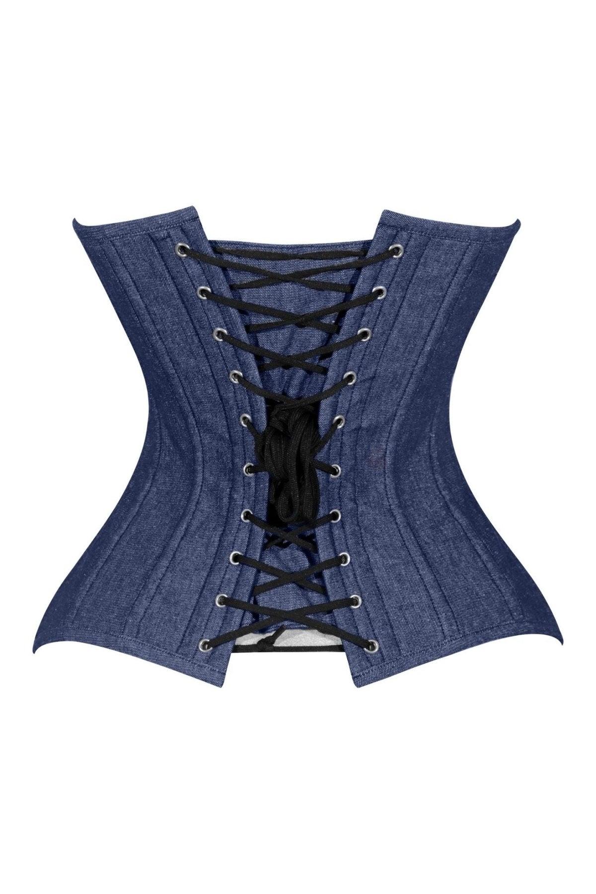 Lavish Dark Denim Underbust Waist Cincher Corset Top