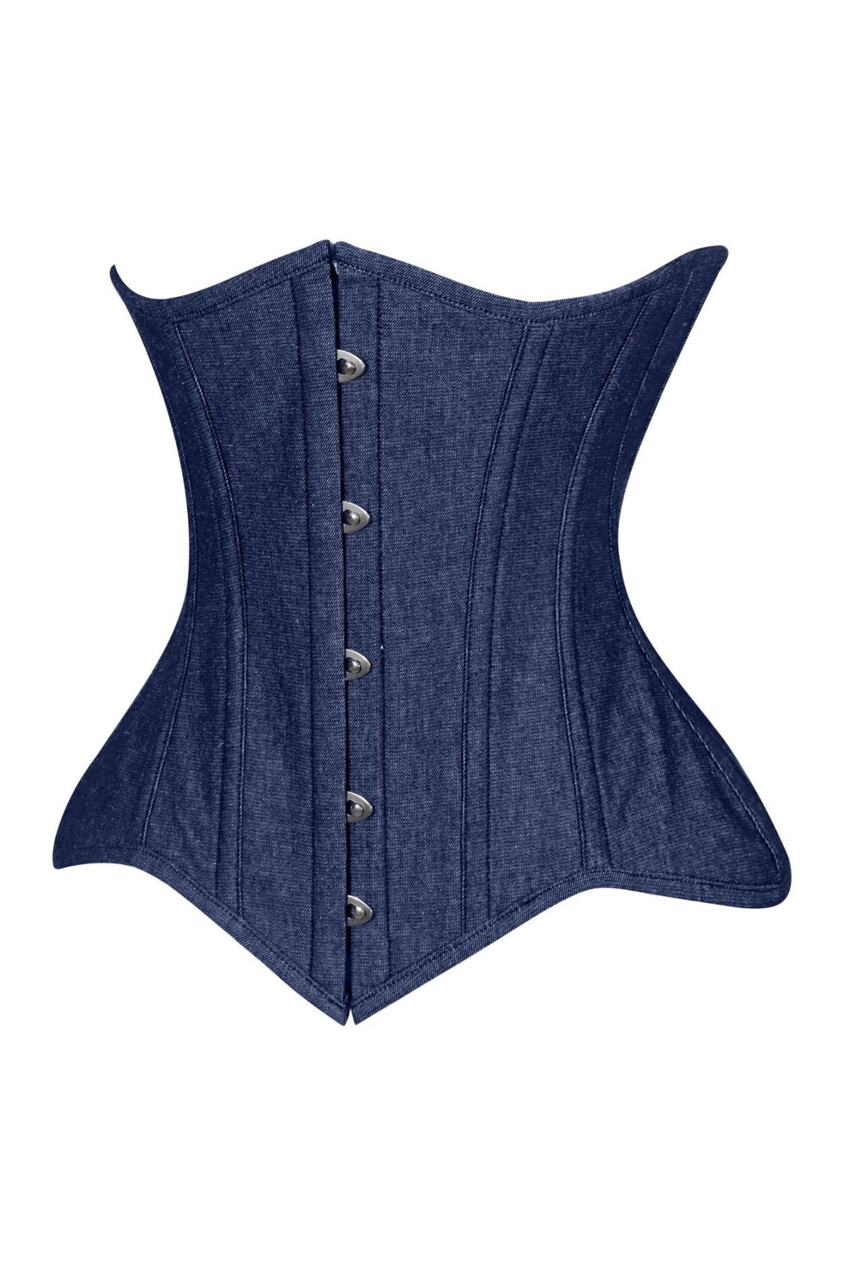 Lavish Dark Denim Underbust Waist Cincher Corset Top