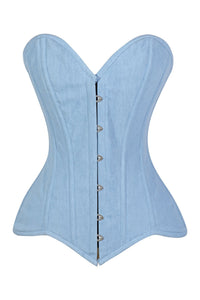Lavish Lt Denim Overbust Corset Top