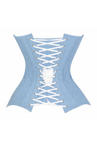 Lavish Lt Denim Overbust Corset Top
